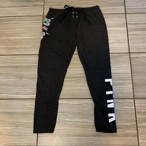 PINK Victoria’s Secret Campus Legging - Floral Embroidery